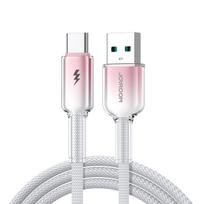 Joyroom S-A42 Crystal-Clear Series 3A USB-A - USB-C laidas 1.2m - baltas