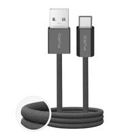 Puro Fabrik 2.0 10W USB-A - USB-C pintas laidas 1.5m - tamsiai žalias