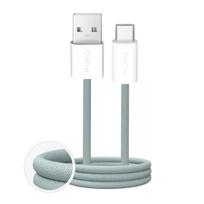 Puro Fabrik 2.0 10W USB-A - USB-C pintas laidas 1.5m - žalias