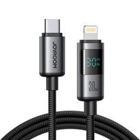 Joyroom S-A16 Pro Prism Series 30W USB-C - Lightning Laidas su ekranu 1.2m - juodas