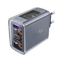 Acefast GaN įkroviklis 65W, 3 jungčių (1xUSB, 2xUSB C), pilkas (A45)