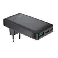 Acefast A100 65W GaN 2 USB-C+ USB-A įkroviklis Ultra Slim - juodas