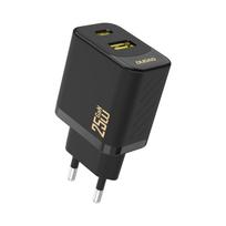 Dudao A26T GaN 25W USB-A, USB-C įkroviklis - juodas