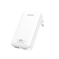 Dudao kelioninis sieninis įkroviklis A65Q 65W GaN USB-A / USB-C PD itin plonas EU / US - baltas