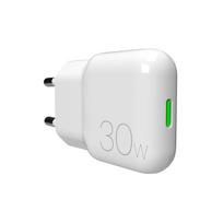 GaN Puro SLIMPRO 30W USB-C sieninis įkroviklis - baltas
