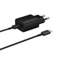 Samsung 25W EP-TA800EBE USB-C sieninis įkroviklis su Samsung EP-DA705BBE USB-C / USB-C laidu (Replacement Pack) - juodas