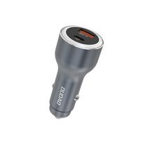Dudao automobilių įkroviklis R4Ultra 120W Power Delivery Quick Charge LED USB-A USB-C, pilkas