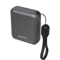 Dudao išorinė baterija K22+ itin kompaktiška 10000mAh 22.5W USB-C su pakabuku / laidu - pilka