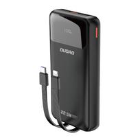 Dudao Išorinė baterija K15Pro 20000mAh 22.5W PD USB-C / USB-A / integruoti Lightning ir USB-C laidai - juodas