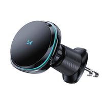 Wozinsky WCT5-Q6S2Y automobilinis laikiklis ventiliacijos grotelėms su Qi/MagSafe 15W indukciniu įkrovikliu ir ventiliatoriumi juodas