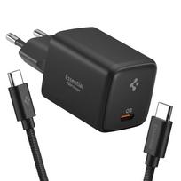 Spigen EE451EU Essential USB-C 45W sieninis įkroviklis - juodas