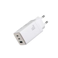 Joyroom JR-TG10 65W GaN 2x USB-C + USB-A sieninis įkroviklis su 100W USB-C - USB-C 1.2m laidu - baltas