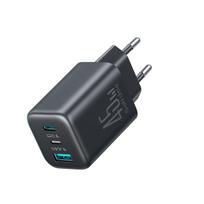 Joyroom JR-TO1 GaN 45 USB-C Lightning USB-A Sieninis įkroviklis - juodas