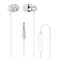 Dudao X10PRO laidinės ausinės, mini lizdas 3,5 mm, į ausį įkišamas su nuotolinio valdymo pulteliu - balta