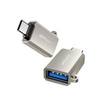 Joyroom S-H151 USB-C (vyriškas) / USB-A (moteriškas) adapteris su diržo kilpa – sidabrinis