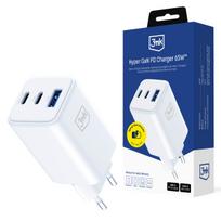 USB-C USB-A 3mk Hyper GaN PD įkroviklis 65W™ – baltas