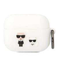 Karl Lagerfeld silikoninis dėklas AirPods Pro – baltas
