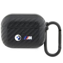BMW AirPods Pro dėklas – juodas, Carbon Double Metal Logo