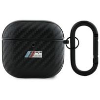 BMW AirPods 4 dėklas – juodas PU Carbon M Collection