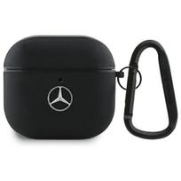 Mercedes odinis dėklas AirPods 4 – juodas su logotipu