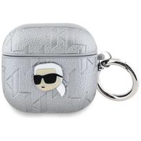 Karl Lagerfeld dėklas Apple AirPods 4 – sidabrinis