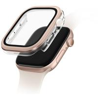 Uniq Voute dėklas Apple Watch 46 mm su stiklu – rožinis auksas