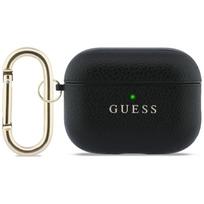 Guess Grūduotas klasikinis logotipo dėklas, skirtas AirPods Pro 3 - black