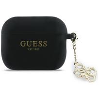 Guess Silikoninis 4G Charm Dėklas, skirtas AirPods Pro 3 - Black