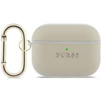 Guess Grūduotas klasikinis logotipo dėklas, skirtas AirPods Pro 3 - gold