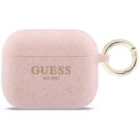 Guess Silikoninis blizgantis žiedo dėklas, skirtas AirPods Pro 3 - Pink