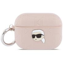 Karl Lagerfeld monograma Karl galvos dėklas, skirtas AirPods Pro 3 – rožinis