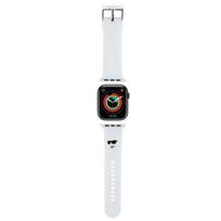 Karlo Lagerfeldo 3D guminis „Choupette“ galvučių dirželis „Apple Watch“ 38/40/41 mm – baltas