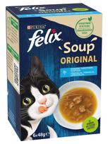Šlapias kačių maistas Purina Felix, žuvis, 6 vnt x 48 g