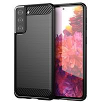 Carbon Case TPU dėklas Samsung Galaxy S21+ 5G – juodas