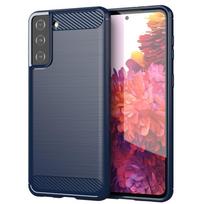 Carbon Case TPU dėklas Samsung Galaxy S21+ 5G – mėlynas