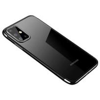 Skaidrus itin plonas TPU dėklas Samsung Galaxy A72 4G – juodas