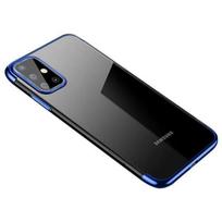 Skaidrus 0,3 mm TPU dėklas Samsung Galaxy A72 4G – mėlynas
