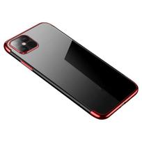Skaidrus itin plonas TPU dėklas Samsung Galaxy A22 4G – raudonas