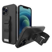 TPU dėklas su virvele Samsung Galaxy A22 5G – juodas