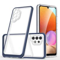 Skaidrus 3in1 dėklas Samsung Galaxy A72 4G – mėlynas