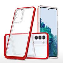 Skaidrus 3in1 dėklas Samsung Galaxy S21+ 5G – raudonas