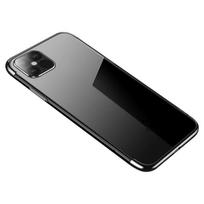 Skaidrus TPU dėklas Samsung Galaxy S22 Ultra – juodas rėmelis
