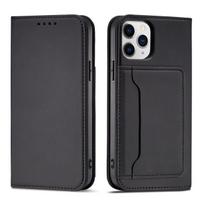 Magnetinis dėklas-piniginė iPhone 12 Pro – juodas