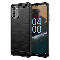 Carbon Case Dėklas Nokia G400 Lankstus silikoninis anglies dangtelis juodas