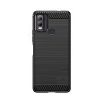 Carbon Case silikoninis dėklas, skirtas Nokia C22 - juodas