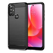 Carbon Case Flexible dėklo dangtelis Motorola Moto G Power 2022 juodas