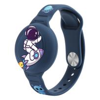 Silikoninė AirTag apyrankė vaikams – mėlyna, astronautas