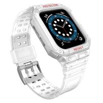 Protect Strap Band Apple Watch 38/40/41mm šarvuoto dėklo apyrankė - permatoma