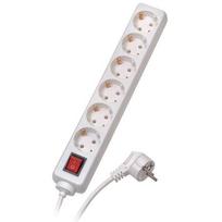 Extension cord with 6 socketsIntegrated switchCable length: 1.4 metersColour: white