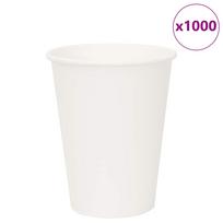 Popieriniai kavos puodeliai 1000 vnt 12 uncijų 300 ml balti